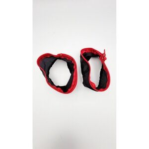 Build-a-bear Black Zip Off Pant Leg Replacements with Red Zipper Trim Set of 2